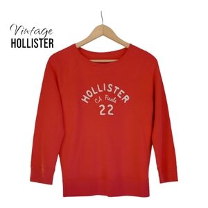 HOLLISTER Vintage Women's Pullover Crewneck Sweatshirt Spellout Small